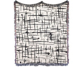 Modern Art black and white blanket